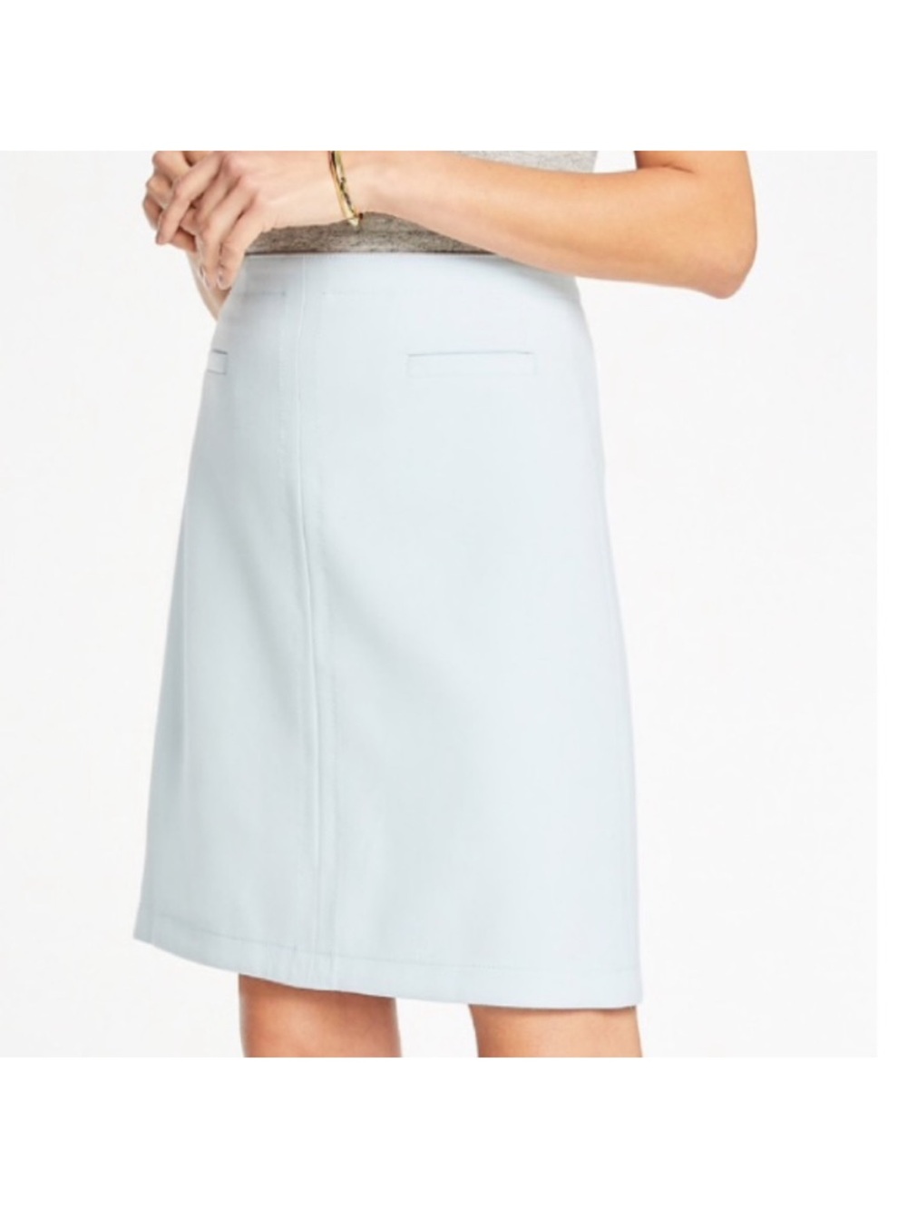 Ann Taylor Pale Blue A-Line Skirt NWOT SZ 0